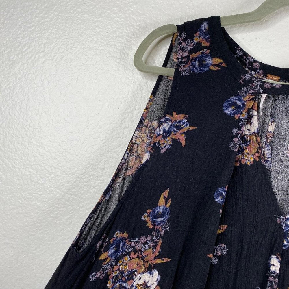 Free People Floral Snap Out Of It Swing Dress Side Pockets Loose Fit Size Large - Picture 6 of 10